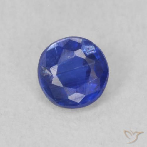 0.26 ct Blue Kyanite Gemstone, Kyanite Gem in Round Facet Shape for Sale.