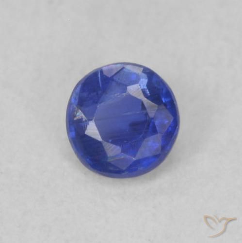 0.26 ct Blue Kyanite Stone, Natural Kyanite in Round Facet Shape for Sale