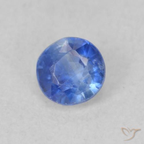 0.31 ct Blue Kyanite Stone, Natural Kyanite in Round Facet Shape for Sale