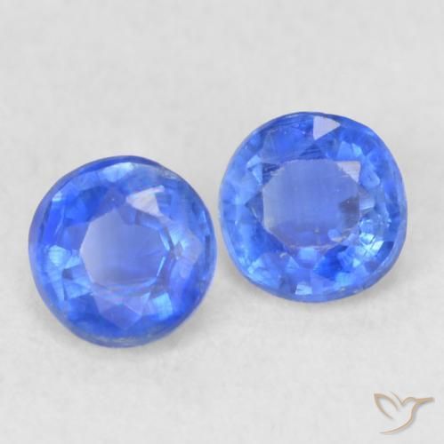 0.47 ctw Blue Kyanite Stones, Natural Kyanite in Round Facet Shape for Sale