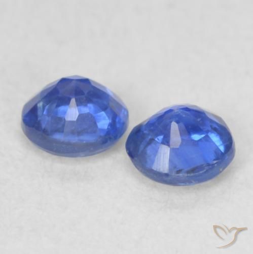 Kyanite Gemstones in 3.7 mm Size for Sale, Kyanite Stones in Deep Azure Blue Color