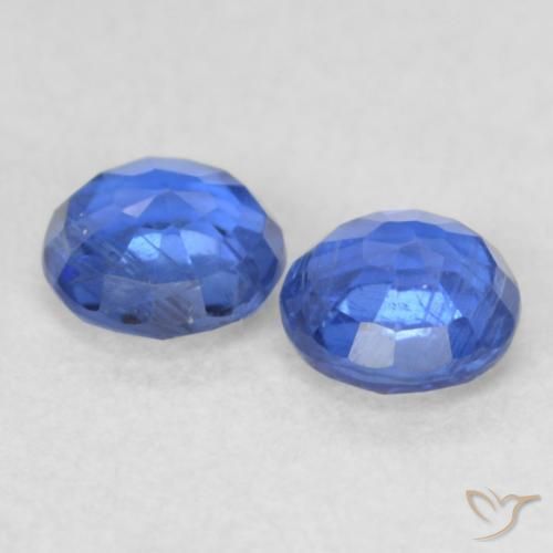 Kyanite Gemstones in 3.7 mm Size for Sale, Kyanite Stones in Dark Blue Color