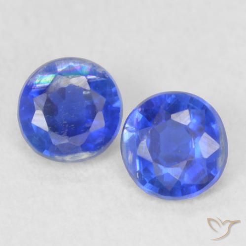 0.48ctw Natural Navy Blue Kyanite, Round, VS-SI