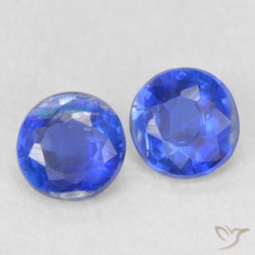 0.48 ctw Blue Kyanite Stones, Natural Kyanite in Round Facet Shape for Sale