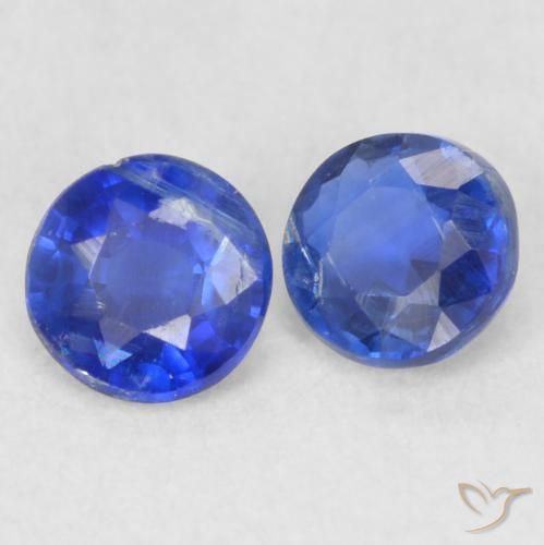 0.49 ctw Blue Kyanite Stones, Natural Kyanite in Round Facet Shape for Sale