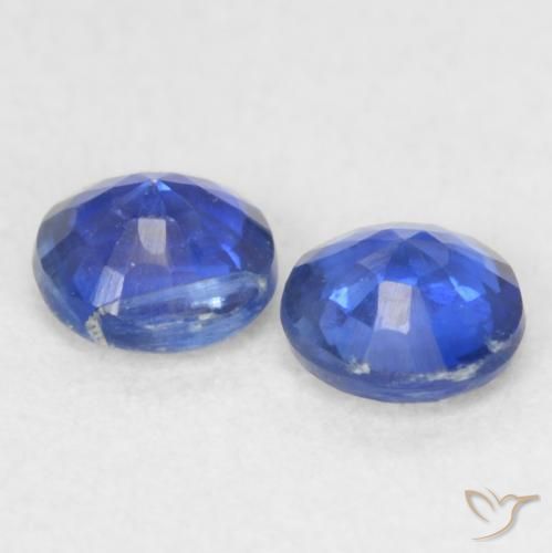 Kyanite Gemstones in 3.7 mm Size for Sale, Kyanite Stones in Deep Blue Color