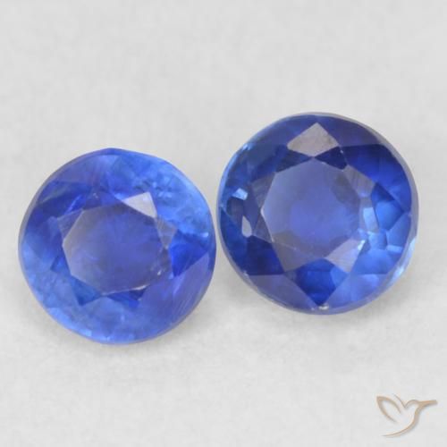 0.61 ctw Blue Kyanite Stones, Natural Kyanite in Round Facet Shape for Sale