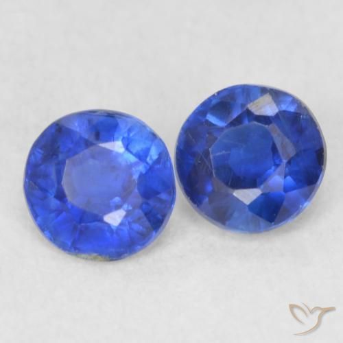 0.54 ctw Blue Kyanite Stones, Natural Kyanite in Round Facet Shape for Sale