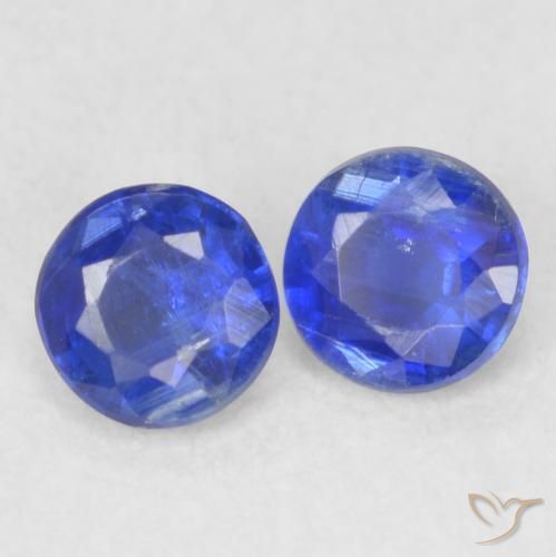 0.48 ctw Blue Kyanite Stones, Natural Kyanite in Round Facet Shape for Sale