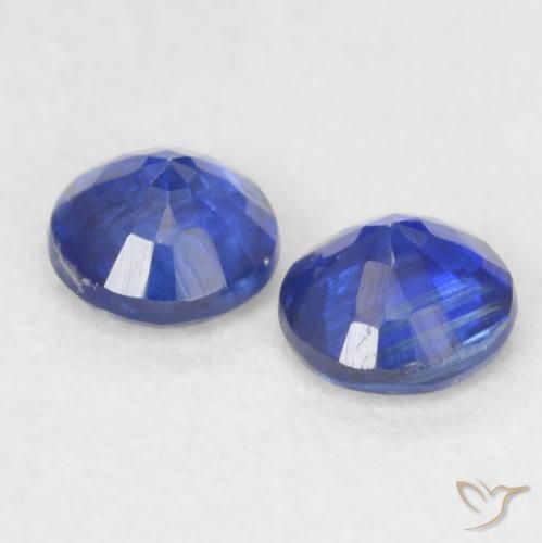 Kyanite Gemstones in 3.7 mm Size for Sale, Kyanite Stones in Navy Blue Color