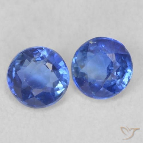 0.47 ctw Blue Kyanite Stones, Natural Kyanite in Round Facet Shape for Sale