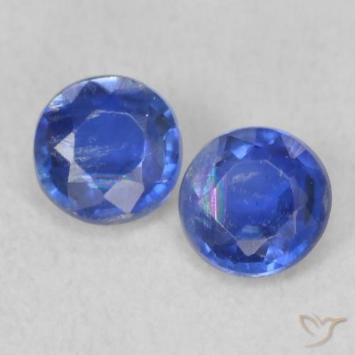 0.46ctw Natural True Blue Kyanite, Round, VS-SI