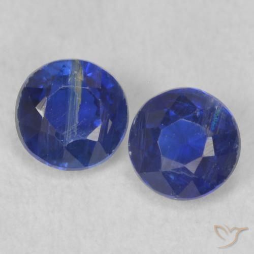 0.57ctw Natural Navy Blue Kyanite, Round, VS-SI