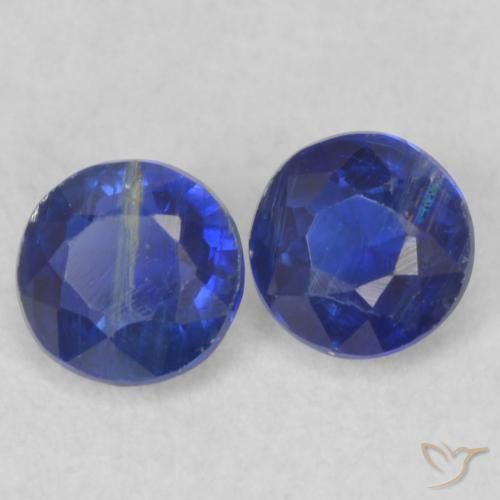 0.57 ctw Blue Kyanite Stones, Natural Kyanite in Round Facet Shape for Sale