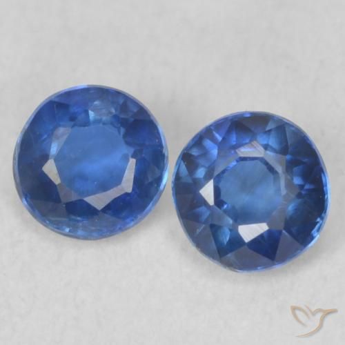 0.56ctw Natural Deep Blue Kyanite, Round, VS-SI