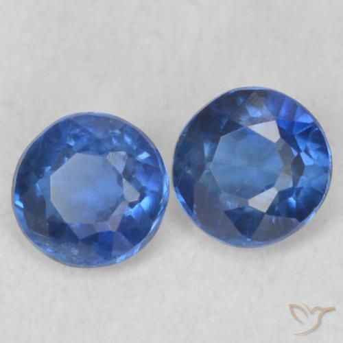 0.56 ctw Blue Kyanite Stones, Natural Kyanite in Round Facet Shape for Sale