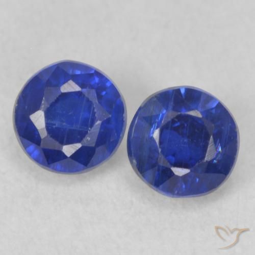 0.67ctw Natural Navy Blue Kyanite, Round, VS-SI