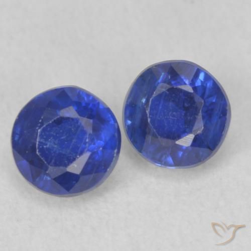 0.67 ctw Blue Kyanite Stones, Natural Kyanite in Round Facet Shape for Sale