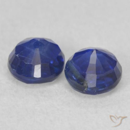 Kyanite Gemstones in 3.7 mm Size for Sale, Kyanite Stones in Navy Blue Color