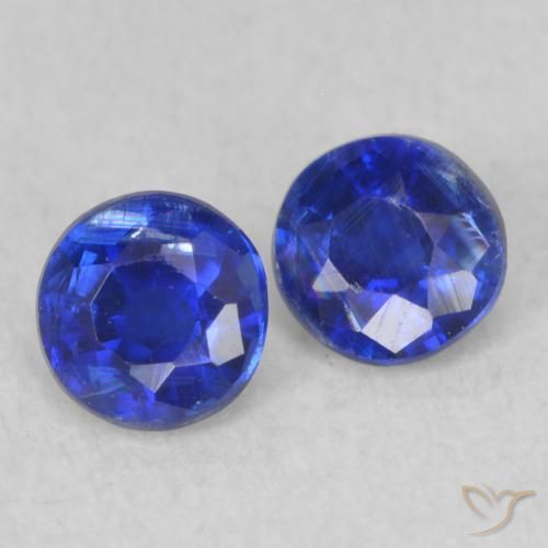 0.45 ctw Blue Kyanite Stones, Natural Kyanite in Round Facet Shape for Sale