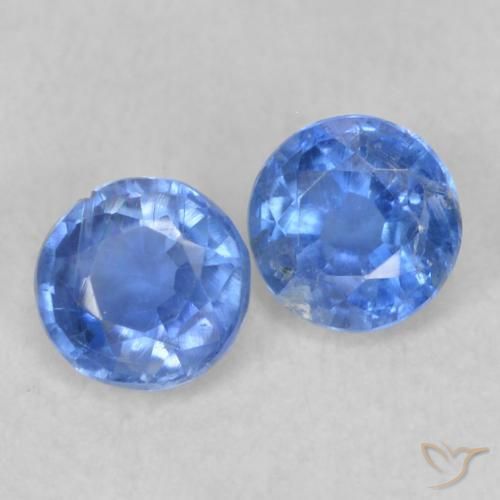 0.44 ctw Blue Kyanite Stones, Natural Kyanite in Round Facet Shape for Sale