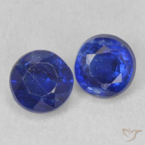 0.58 ctw Blue Kyanite Stones, Natural Kyanite in Round Facet Shape for Sale