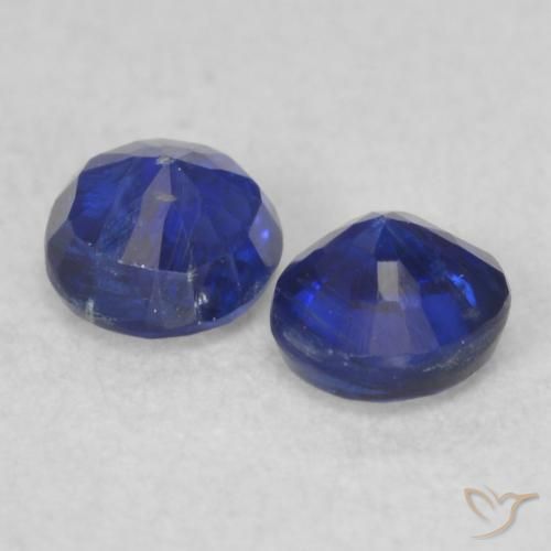 Kyanite Gemstones in 3.7 mm Size for Sale, Kyanite Stones in Navy Blue Color