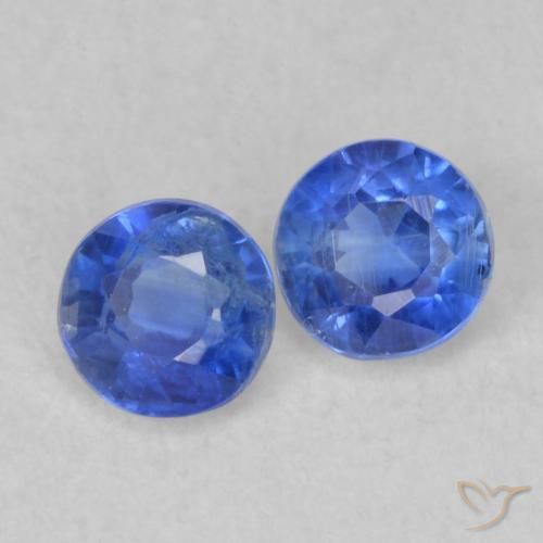 0.58ctw Natural True Blue Kyanite, Round, VS-SI