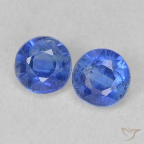 0.58 ctw Blue Kyanite Stones, Natural Kyanite in Round Facet Shape for Sale
