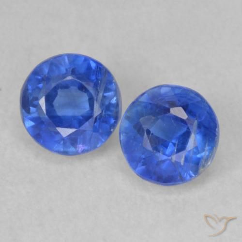 0.67ctw Natural Deep Blue Kyanite, Round, VS-SI
