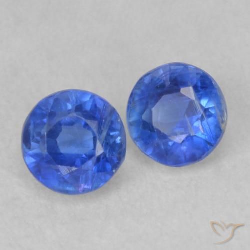 0.67 ctw Blue Kyanite Stones, Natural Kyanite in Round Facet Shape for Sale