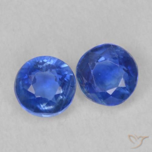 0.52 ctw Blue Kyanite Stones, Natural Kyanite in Round Facet Shape for Sale