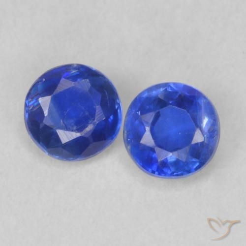 0.44ctw Natural Navy Blue Kyanite, Round, VS-SI