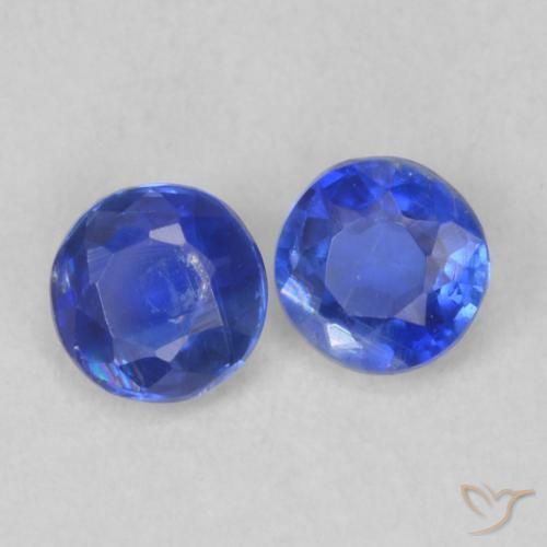 0.44 ctw Blue Kyanite Stones, Natural Kyanite in Round Facet Shape for Sale