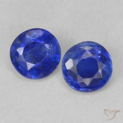 0.46ctw Natural Dark Blue Kyanite, Round, VS-SI