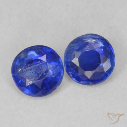 0.46 ctw Blue Kyanite Stones, Natural Kyanite in Round Facet Shape for Sale
