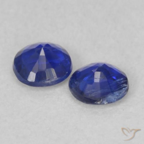 Kyanite Gemstones in 3.7 mm Size for Sale, Kyanite Stones in Dark Blue Color