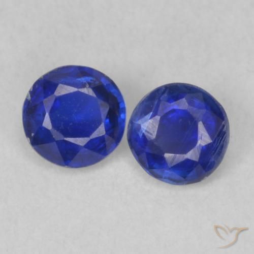 0.46ctw Natural Deep Blue Kyanite, Round, VS-SI