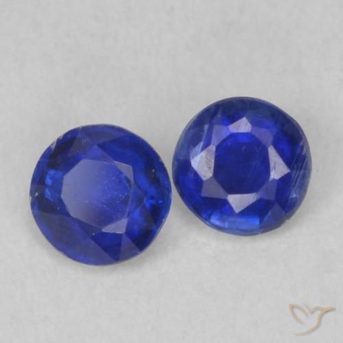 0.46 ctw Blue Kyanite Stones, Natural Kyanite in Round Facet Shape for Sale