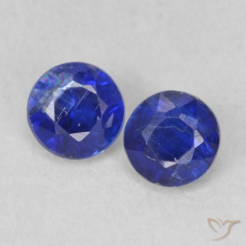 0.55ctw Natural Navy Blue Kyanite, Round, VS-SI