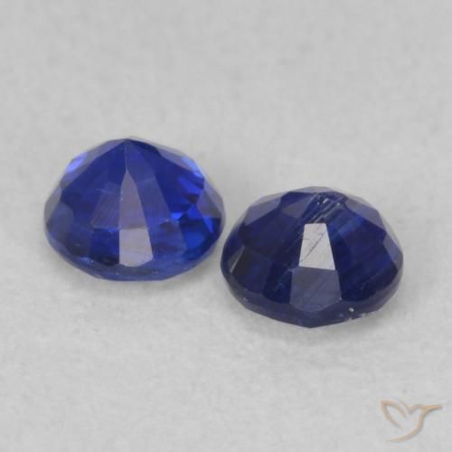 Kyanite Gemstones in 3.5 mm (calibrated) Size for Sale, Kyanite Stones in Navy Blue Color