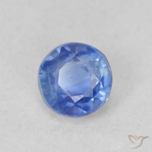 0.35 ct Blue Kyanite Stone, Natural Kyanite in Round Facet Shape for Sale