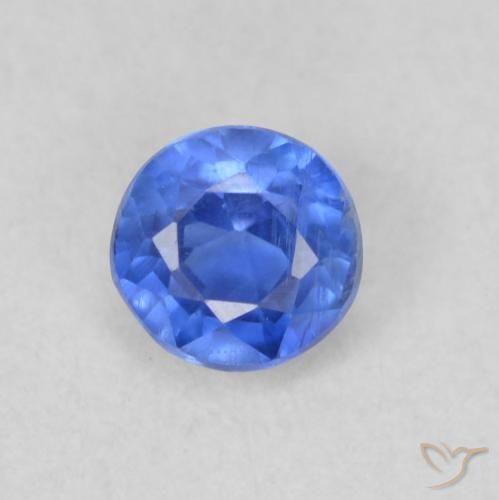 0.35ct Natural Light Navy Blue Kyanite, Round, VS