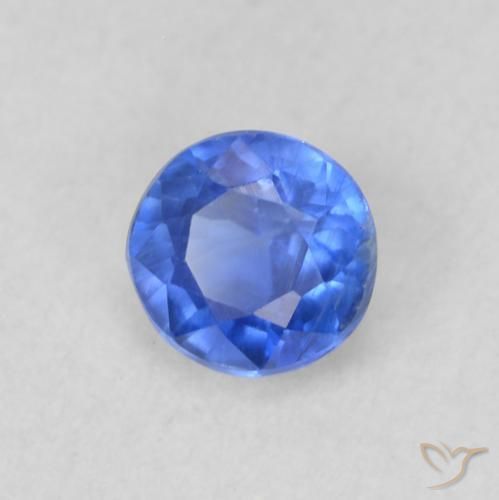 0.35 ct Blue Kyanite Stone, Natural Kyanite in Round Facet Shape for Sale