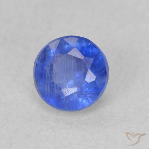 0.38 ct Blue Kyanite Stone, Natural Kyanite in Round Facet Shape for Sale