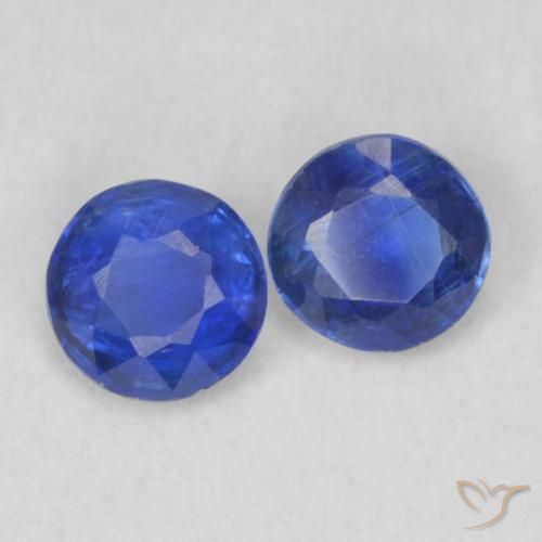 0.44ctw Natural Violet Blue Kyanite, Round, VS-SI