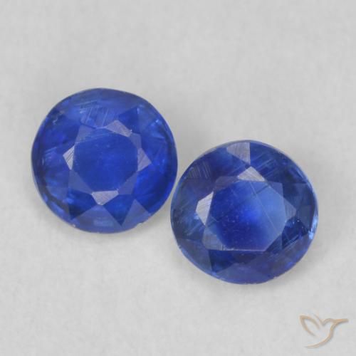 0.44 ctw Blue Kyanite Stones, Natural Kyanite in Round Facet Shape for Sale