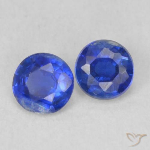 0.46 ctw Blue Kyanite Stones, Natural Kyanite in Round Facet Shape for Sale