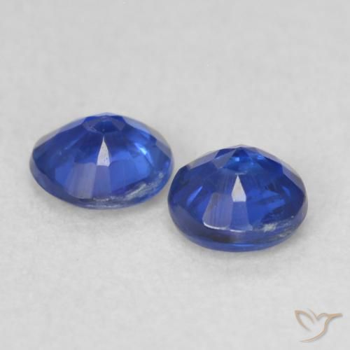 Kyanite Gemstones in 3.7 mm Size for Sale, Kyanite Stones in Dark Blue Color