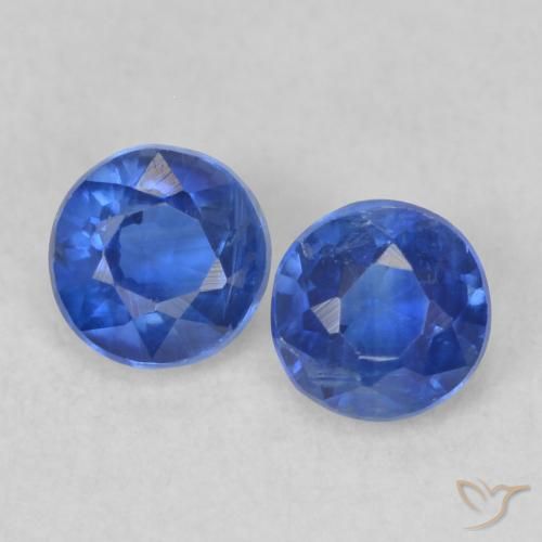 0.57ctw Natural Light Navy Blue Kyanite, Round, VS-SI